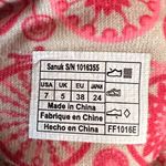 Sanuk  Yoga Sling Ella Print Sandals 1016355 Women’s Size 7 Tan Pink Geometric Photo 4