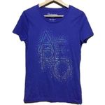 Aeropostale purple blue AERO bling graphic tee size large NEW! Photo 0