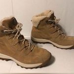 Timberland tan suede lace up boots genuine leather winter shoes women size 10 M Photo 0
