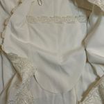 Vintage R&M Richards by Karen Kwong Ivory Lace Appliqué Blazer Top White Size 12P Photo 2