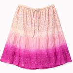Angie  Y2K Fairycore Hippie Ombré Skirt Lace Sequin Pink Size L Kawaii Pastel Photo 0