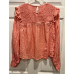 Wrangler Billabong X Top Women's Pink Long Sleeve Peasant Sleeve Size Large Photo 5