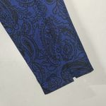 Isaac Mizrahi  Live! NWOT Size 0T Blue & Black Paisley Print Pull-On Ankle Pants Photo 4