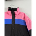 American Eagle  Retro Colorblock Full Zip Jacket Women’s Puffer Coat Size Small Photo 3