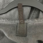 XCVI  Sz L Embroidered Boho Gothic Mixed Media V Neck Tunic Dress Charcoal Gray Photo 5