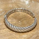 Judith Ripka Diamonique CZ Sterling Silver Hinged Cuff Bracelet Photo 4