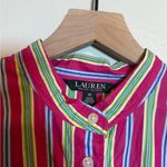 Ralph Lauren Lauren  Striped Broadcloth Button Down Shirt Dress Photo 2