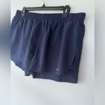 ASICS Navy Blue Athletic Shorts Lightweight Breathable XL Photo 1