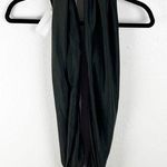 Beyond Yoga  Black Zipper Pocket Infinity Scarf Photo 0