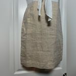 Loft NWT Ann Taylor Tie Front Ruffle Blouse Shimmer Gold Cap Sleeve Dress Photo 5