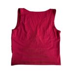 Cider  Women's Size S Lace Tank Top Burgundy Red Plunge Neck‎ Y2K Euro Crop Photo 3