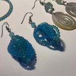 Lot Of 4 Women’s Costume Earrings Pierced Dangle Drop Mix Some Blue Photo 11