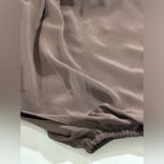 Alice + Olivia  Juniper Chocolate Brown Silk Asymmetrical Draped Sleeve Blouse S 4 Photo 10