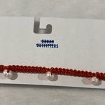 Urban Outfitters Red Bracelet with Pearls Photo 0