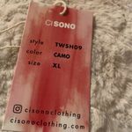 Ci Sono NWT Paperbag Waist Shorts Size XL Green Camo Photo 9