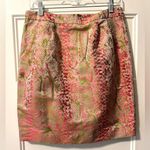 DKNY  Pleated Snakeskin Miniskirt/Pencil Skirt Size 6 Photo 0