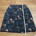 Ann Taylor  Floral A Line Skirt Copper Metallic Navy Blue Pink Womens Size 2 NEW Photo 7