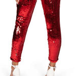Tipsy Elves  Vibrant Red and Shimmering Silver Sequin Set Women’s XL Leggings NWT Photo 0