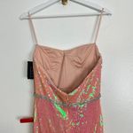 Mac Duggal  Sequined Strapless Rhinestone Belt Gown in Coral Size US 2 Photo 9