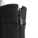 St. John Caviar Wool Blend Knit Pencil Skirt Black 10 Photo 6