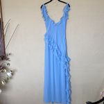 House Of CB  'Ariela' Soft Blue Ruffle Maxi Dress NWOT size XL‎ Photo 5