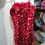 Valentines Day slip on lingerie style dress Red Size M Photo 0