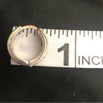 Sterling Silver 14k silver plated  hoop earrings pave set CZ simulated Diamonds Photo 1