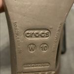 Crocs Farrah Chocolate Brown Slingback Foam Wedge Peep Toe Sandals Heels 10 W Photo 7