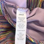 Aerie  Swimsuit Space Dye Pique Strappy Back One Piece M Medium Photo 6