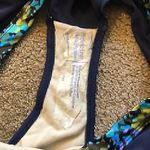 NWOT 24TH OCEAN Navy Blue Green Printed High Waisted Waist Bikini Bottom Large L Photo 5