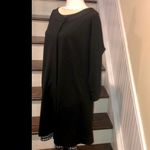 AMBER SUN Black Flat Knit Jacket, Cardigan, Cape with Hnd Pockets Sz XL Photo 2
