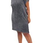 Torrid NWT Mini Cozy Fleece Cold Shoulder Dress in Charcoal Photo 11