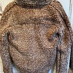 Fuzzy Oversized Sweatshirt Brown Photo 1