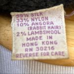 Vintage 80’s Silk/ Angora Embellished Fitted Sweater small Black Photo 6