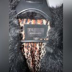 Vintage Y2K Moda International Black Suede Long Coat Penny Lane Afghan Medium Photo 6