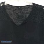 Aeropostale Semi Sheer Crochet Lace Cropped Blouse Black XS Y2K Photo 5