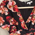 Madewell  black and red floral dress with black lining EUC Photo 2