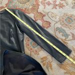 ZARA Black Faux Leather Long Sleeve Dress Photo 8