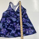 Lands' End  Swim top Tankini Womens Purple Paisley Razorback Built in Bra Size 8 Photo 10