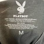 Playboy  Black Graphic Tee M Unisex Tie Dye Bunny Short Sleeve Casual Cotton Photo 2
