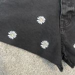 Forever 21 Black Jean Shorts with Daisy Embroidery Photo 1