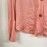 Something Navy  Pink Button Front Cardigan Sweater Womens S Lightweight Beachy Photo 3