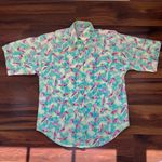 Columbia VTG 80s  Fly Fishing Button Down Short Sleeve Shirt Made in USA Photo 3