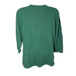 Eddie Bauer Pintuck Henley Top Button Front 3/4 Sleeve Cotton Green XXL Photo 1