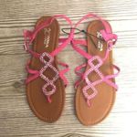 Arizona Jeans Arizona Women's Pink Embellished Sandals Sz7 Photo 1