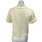 Club Monaco Women's Yellow White Striped Short Sleeve T Shirt Tee Top Size S Photo 1