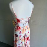 Rokoko  NWT open back floral maxi dress S watercolor Photo 5