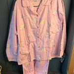 New YIKES 1980’s/90’s Pink Pajama Set for Women Photo 1