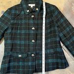 Dress Barn Blue Black Plaid Lined Pea Coat XL Photo 7