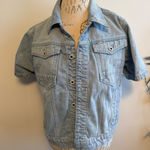 G-star Raw  Denim Jean Jacket Light Wash Short Sleeve Womens XL Photo 0